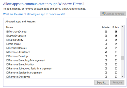 Windows-Firewall Screenshot